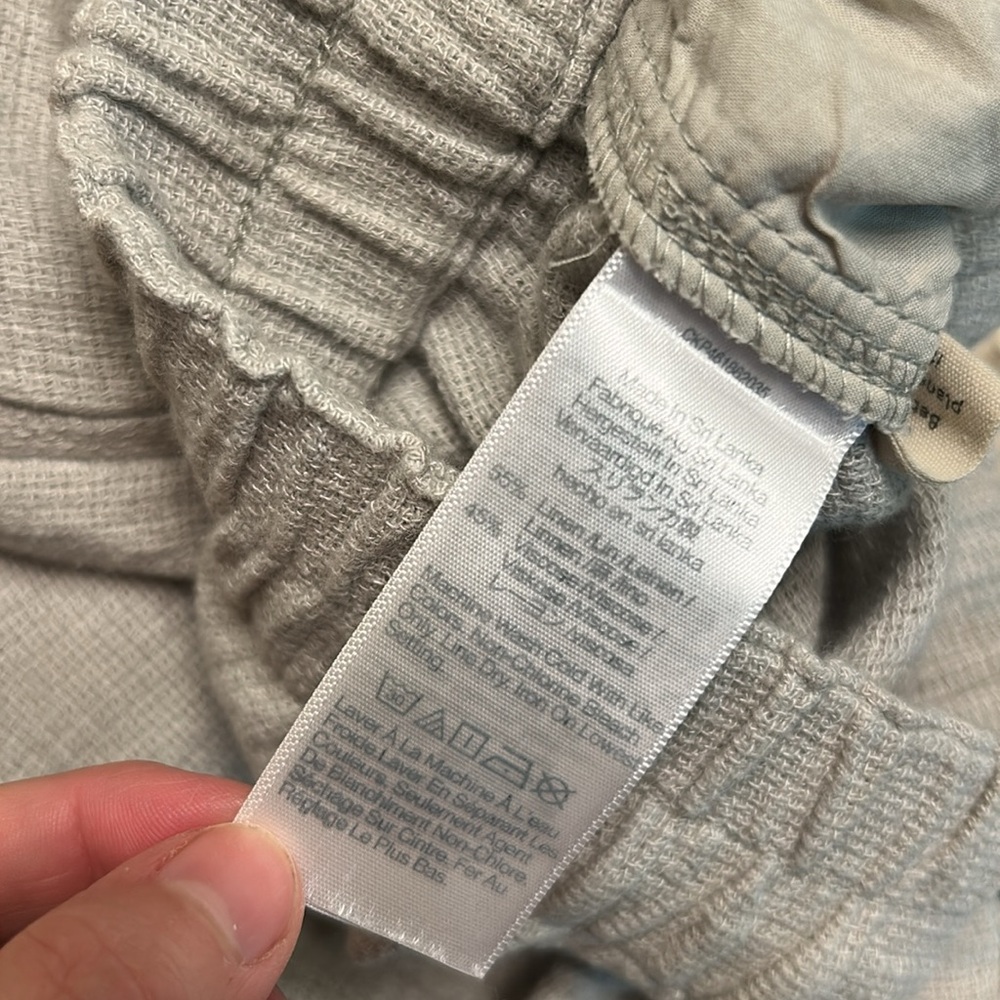 Madewell Gray linen small Relaxed Fit pants - Picture 6 of 6